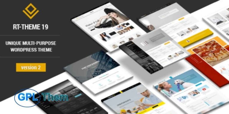 RT-Theme 19 – Powerful Multi-Purpose WordPress Theme RT-Theme 19 is a flexible and feature-rich multi-purpose WordPress theme designed to meet the needs of businesses, service providers, product catalogs, portfolios, and online shops. With a built-in suite of CMS tools and multiple unique design options, creating a professional website has never been easier.