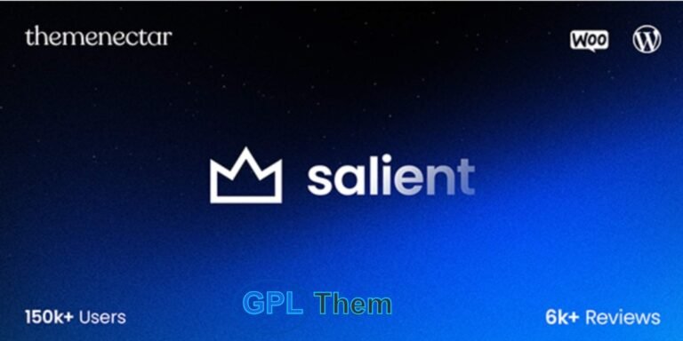 Salient – Premium Multi-Purpose Responsive WordPress Theme Salient is a top-tier, responsive WordPress theme crafted for high performance, creative freedom, and stunning visual impact. Built with an enhanced version of the WPBakery Page Builder, Salient empowers you to design pixel-perfect websites effortlessly—whether you're a freelancer, agency, blogger, or online store owner.