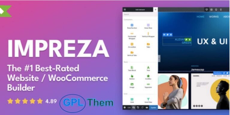 Impreza – Versatile Multi-Purpose WordPress Theme for Any Industry Impreza is a premium multi-purpose WordPress theme designed to help you build stunning, high-performing websites with ease. Whether you’re creating a site for an agency, online store, blog, portfolio, school, restaurant, or tech startup—Impreza adapts to your vision with unmatched flexibility and design power.