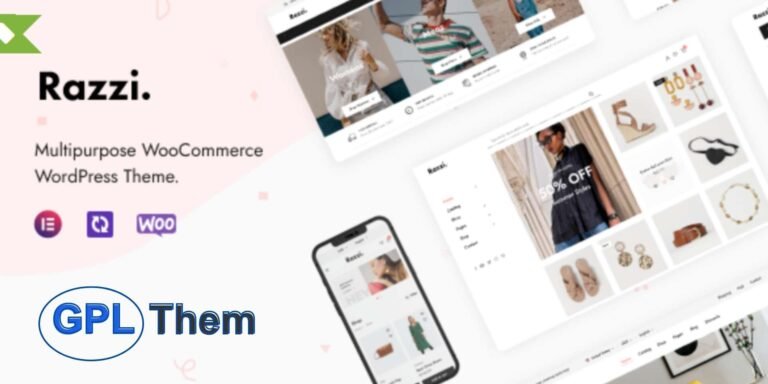 Razzi – Clean & Minimal WooCommerce WordPress Theme Razzi is a sleek, modern, and highly functional WooCommerce WordPress theme designed for a variety of online stores. Powered by the Elementor page builder and AJAX technology, Razzi offers a fast, seamless shopping experience—perfect for digital shops, fashion boutiques, furniture stores, bookstores, luxury accessories, and more.