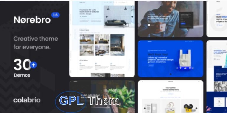 Norebro – Creative & Multipurpose Portfolio WordPress Theme Norebro is a high-performance, modern, and flexible WordPress theme designed for creatives, professionals, and businesses of all kinds. Whether you're building a personal portfolio, launching a business site, or designing an online store, Norebro delivers with its seamless Visual Composer integration, powerful design features, and pixel-perfect layouts.