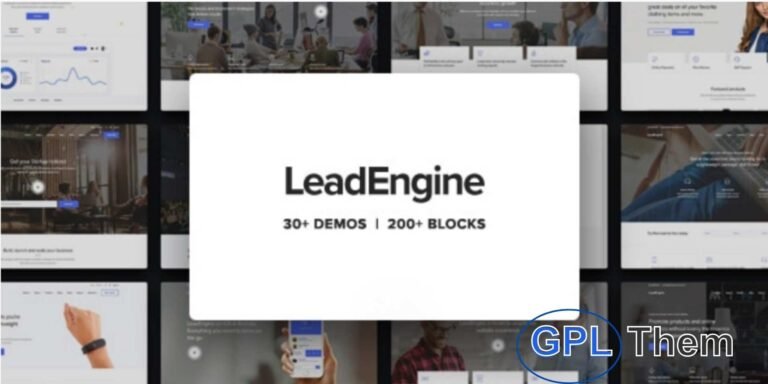LeadEngine – Multi-Purpose WordPress Theme Built for Business Success LeadEngine is a powerful, all-in-one WordPress theme designed to help businesses of all sizes create professional, high-performing websites with ease. Whether you're building a corporate site, startup landing page, or service-based website, LeadEngine combines stunning design with a robust set of tools to help you launch fast and make a lasting first impression.