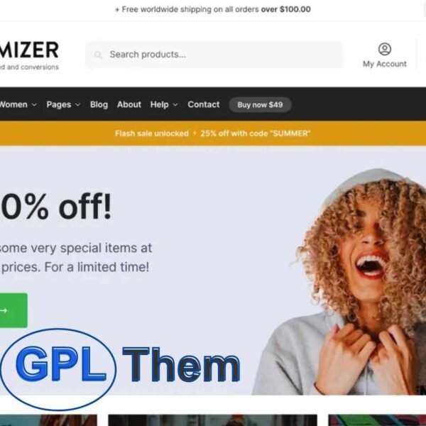 Shoptimizer – High-Speed WooCommerce Theme Built for Conversions Shoptimizer is a performance-focused WooCommerce theme designed to help you build a faster, more conversion-optimized online store. Packed with features that enhance speed, usability, and user experience, Shoptimizer is built to maximize sales and reduce bounce rates.