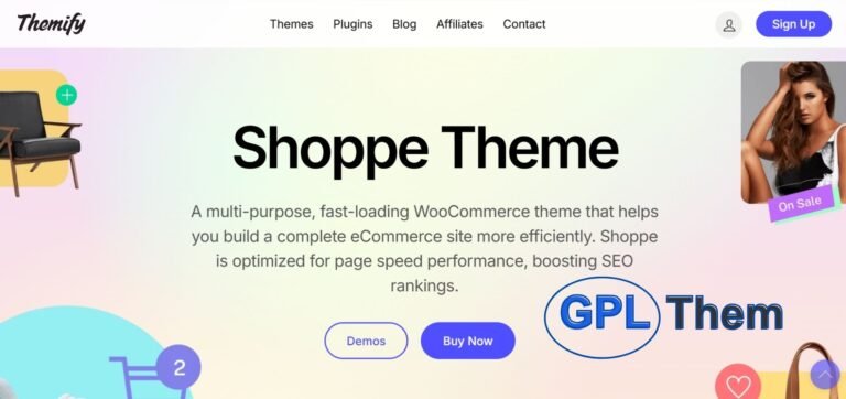 Shoppe by Themify – Premium WooCommerce WordPress Theme for Online Stores Shoppe is a powerful, multi-purpose WooCommerce WordPress theme designed to help you launch a professional online store in minutes. Built by Themify, it comes packed with advanced eCommerce features and a user-friendly drag-and-drop builder—perfect for creating beautiful, high-converting online shops without any coding.