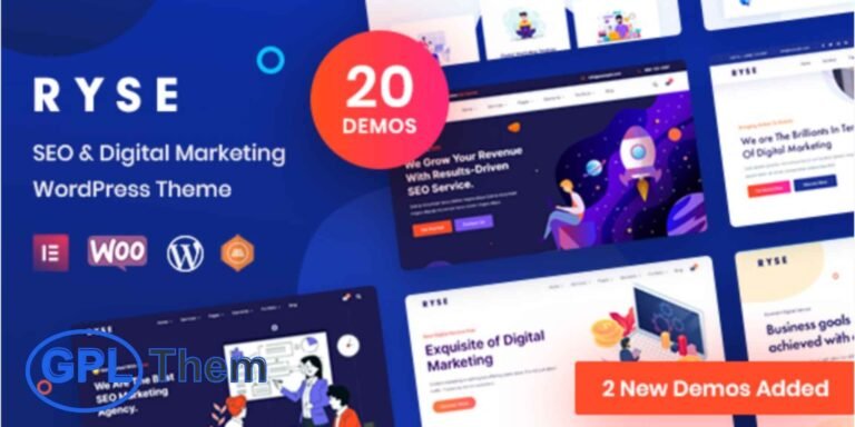 Ryse – Premium SEO & Digital Marketing WordPress Theme Ryse is a top-rated, best-selling SEO and digital marketing WordPress theme on ThemeForest — trusted by over 1,000+ website owners worldwide. Designed specifically for SEO agencies, marketing firms, and digital businesses, Ryse empowers you to launch a stunning, high-performing website in under 15 minutes. Built with the latest version of Elementor, Ryse offers unmatched flexibility and customization options.