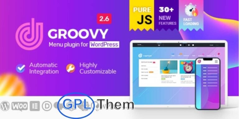 Groovy Mega Menu – Fully Responsive & Customizable WordPress Mega Menu Plugin Groovy Mega Menu is a powerful and highly customizable WordPress mega menu plugin designed to enhance your site’s navigation with ease. Developed by the creators of the Crane theme, this premium plugin lets you build stylish, flexible, and fully responsive mega menus using pre-built presets, custom widgets, and shortcodes—all without touching a line of code.