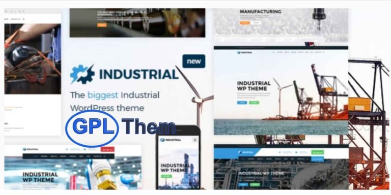Industrial – WordPress Theme for Factories, Manufacturing & Industrial Companies Industrial is a powerful and professional WordPress theme designed specifically for businesses in the manufacturing, construction, factory, laboratory, and industrial sectors. With a clean, corporate design and advanced functionality, this theme helps industrial companies create a strong and trustworthy online presence.