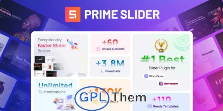 Prime Slider PRO – Modern Elementor Slider Addon by BdTheme Prime Slider PRO by BdTheme is a feature-rich, visually stunning slider plugin for Elementor, designed to elevate your WordPress website with modern, responsive, and highly customizable sliders. Built with clean, validated code and following the latest web standards—including HTML5, CSS3, and PHP 8.x—Prime Slider delivers top-notch performance and design flexibility.