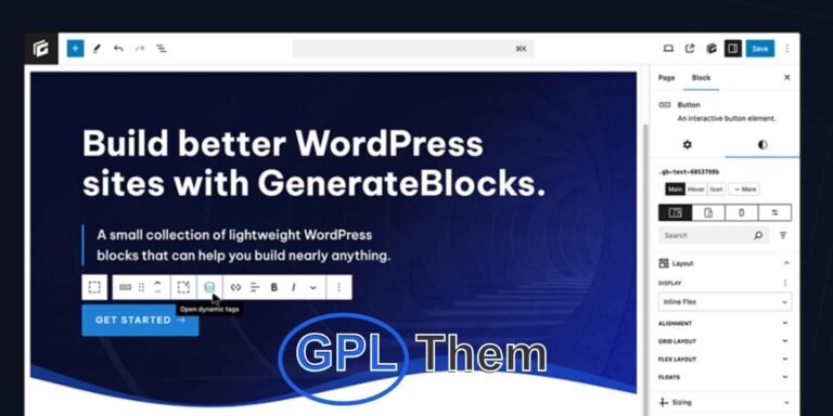 GenerateBlocks Pro – Lightweight WordPress Page Builder Plugin by GeneratePress GenerateBlocks Pro enhances your WordPress editing experience by adding powerful design tools without unnecessary bloat. Instead of overwhelming you with dozens of single-purpose blocks, GenerateBlocks focuses on a few highly flexible blocks that can be used to build virtually any layout.
