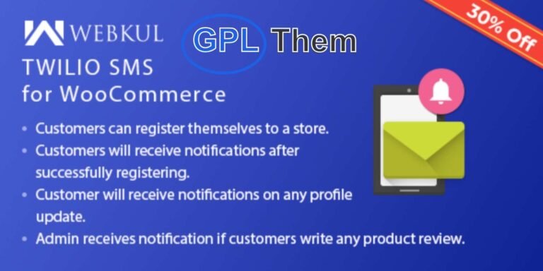 Twilio SMS Notifications for WooCommerce – WordPress Plugin Twilio SMS Notifications is a powerful WooCommerce extension that lets you send real-time SMS alerts to your customers and store admins. Enhance customer communication and improve order tracking with instant SMS updates.