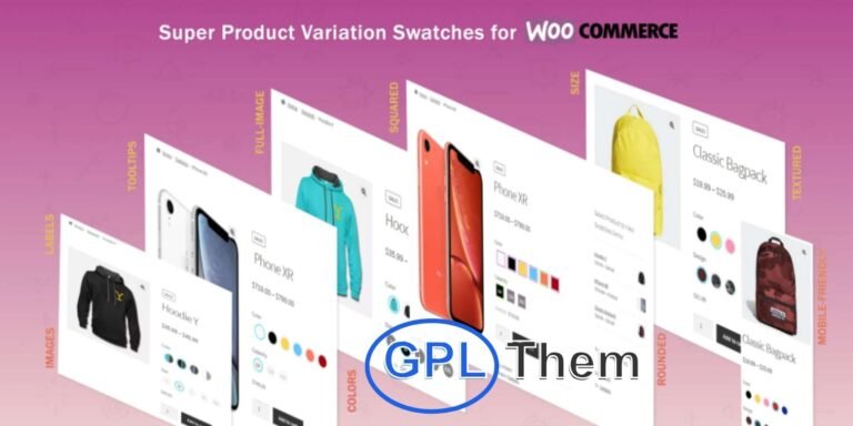 Super Product Variation Swatches for WooCommerce – Enhance Product Options with Custom Swatches Super Product Variation Swatches for WooCommerce replaces the standard variation drop-downs with visually appealing and fully customizable swatches, making it easier for customers to select product attributes like colors, labels, and images.