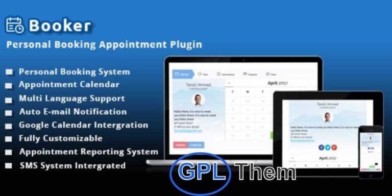 Booked – Simple & Powerful Appointment Booking Plugin for WordPress Booked is a feature-rich and user-friendly WordPress appointment booking plugin that makes it easy to manage and schedule appointments directly from your website. Ideal for service providers, consultants, salons, doctors, and more.