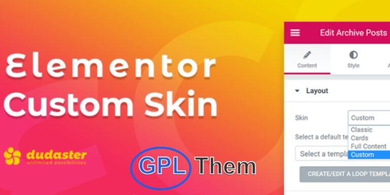 Elementor Custom Skin Pro – Advanced Layout & Design Control for Elementor Elementor Custom Skin Pro is a powerful add-on for the free Elementor Custom Skin plugin, designed to take your website design to the next level. This premium extension unlocks advanced layout options, enhanced customization features, and greater control over how your Elementor loop templates are displayed.