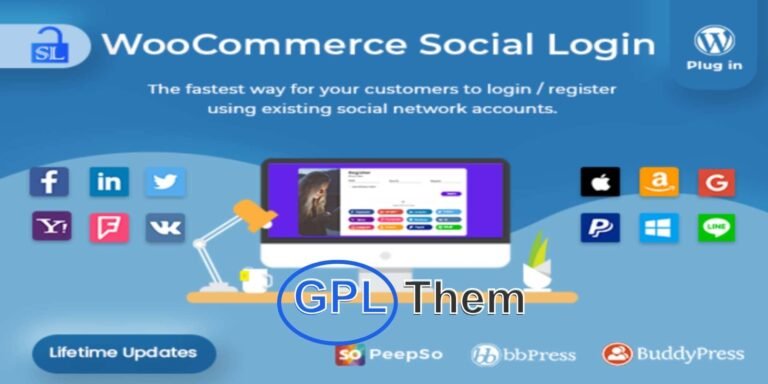 WooCommerce Social Login – Simplify Account Creation & Boost Conversions WooCommerce Social Login makes the shopping experience faster and more convenient by allowing customers to log in or register using their social media accounts. With support for popular platforms like Facebook, Google, Twitter, and more, users can access their accounts with just one click—eliminating the hassle of remembering yet another password.