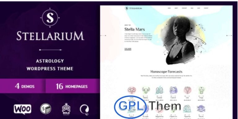 Stellarium – Horoscope & Astrology WordPress Theme Stellarium is a beautifully crafted WordPress theme designed specifically for astrologers, zodiac consultants, astrology events, horoscope report stores, and spiritual service providers. Fully responsive, retina-ready, and easy to customize, Stellarium makes it effortless to launch a modern astrology website with just a few clicks.