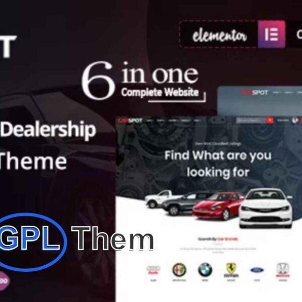CarSpot – Automotive Car Dealer WordPress Classified Theme CarSpot is a powerful and feature-rich WordPress theme designed specifically for automotive businesses, car dealerships, and vehicle classifieds. Whether you run a small car showroom or manage a full-scale auto dealership, CarSpot helps you take your business online with a modern, professional, and conversion-optimized website.