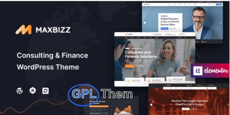 Maxbizz — Flexible Business & Consulting WordPress Theme Maxbizz gives you everything you need to launch a professional, conversion‑focused website for consulting, finance, corporate or agency projects—no coding required. Built around the Elementor page builder, this theme delivers unlimited design freedom, blazing‑fast setup and a full suite of customization tools.