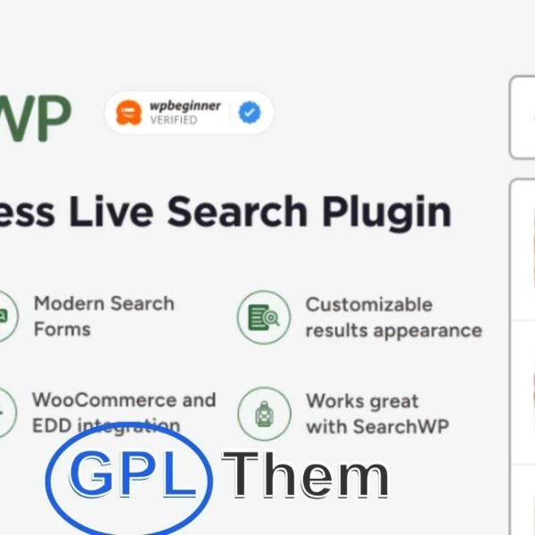 SearchWP – Instantly Enhance WordPress Site Search for Better User Experience & Conversions SearchWP is a powerful and flexible WordPress search plugin designed to dramatically improve your site’s search functionality. With no coding required, you can easily create custom search engines and fine-tune algorithms to deliver more relevant and accurate search results—boosting both content visibility and user engagement.