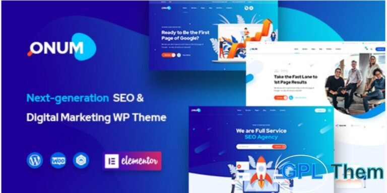 Onum – SEO & Digital Marketing WordPress Theme Built with Elementor Onum is a modern and highly customizable WordPress theme crafted specifically for SEO agencies, digital marketing firms, and businesses offering online marketing services. With seamless Elementor page builder integration, you can effortlessly create professional, responsive websites—no coding skills required.