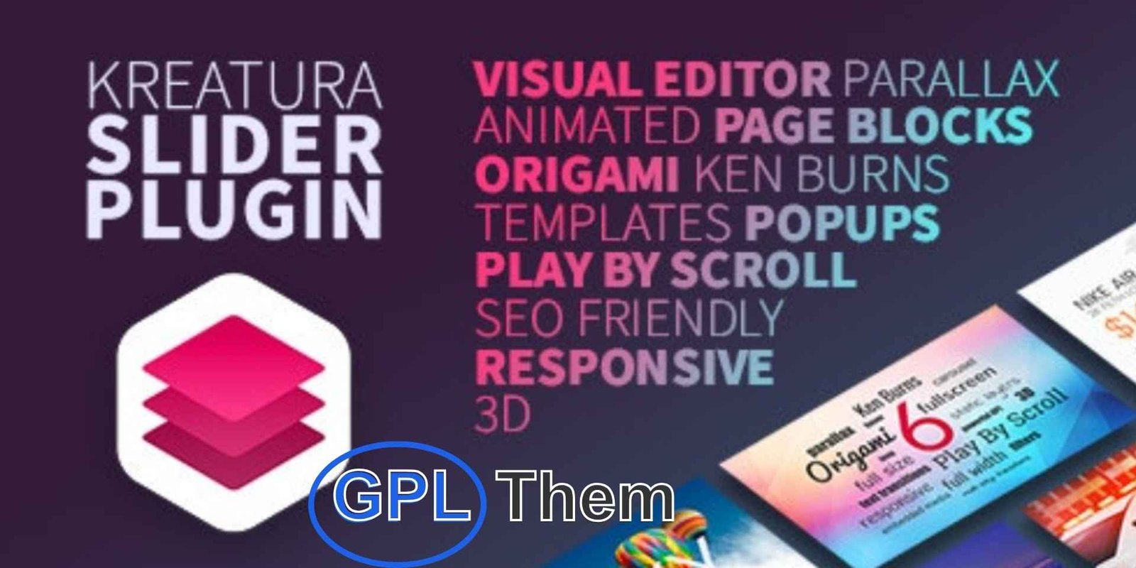Kreatura Slider Plugin for WordPress LayerSlider – Kreatura Slider Plugin with Premium Templates for WordPress LayerSlider by Kreatura is a powerful and versatile WordPress animation and slider plugin that goes far beyond traditional sliders. Create stunning slideshows, image galleries, animated landing pages, interactive page blocks, and even full websites—all with dazzling visual effects and smooth transitions.