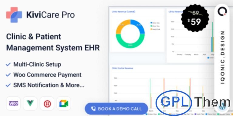KiviCare Pro – Advanced EHR Add-On for WordPress Clinic & Patient Management KiviCare Pro is a powerful Electronic Health Record (EHR) add-on designed to streamline clinic and patient management directly from your WordPress dashboard. Whether you're running a private practice, clinic, or healthcare center, this all-in-one system helps you manage appointments, medical records, billing, staff, and patient communication—all in one place.