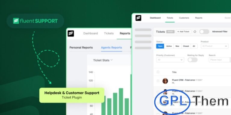 Fluent Support Pro – WordPress Help Desk & Support Ticket Plugin Fluent Support Pro is an advanced customer support plugin for WordPress that enables you to manage support tickets directly from your website dashboard. Designed for eCommerce stores, digital agencies, freelancers, and service providers, it offers a fast and efficient way to handle customer queries with ease.