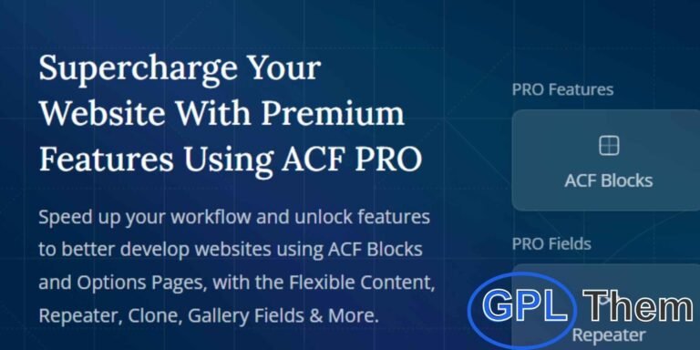 ACF Theme Code – Instantly Generate Theme Code for Advanced Custom Fields Pro Save time and streamline your WordPress development with ACF Theme Code, the perfect companion plugin for Advanced Custom Fields Pro. This tool automatically generates the exact PHP code you need to insert your custom fields into your WordPress theme files—no guesswork, no manual coding.