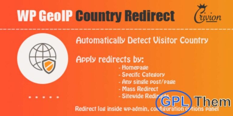 WP GeoIP Country Redirect – Automatically Redirect Visitors by Country in WordPress Enhance your site’s user experience with WP GeoIP Country Redirect, a powerful WordPress plugin that lets you automatically redirect visitors based on their geographic location. Using GeoIP technology, this plugin detects the user’s country in real-time and applies custom redirection rules that you define within the WordPress admin panel.
