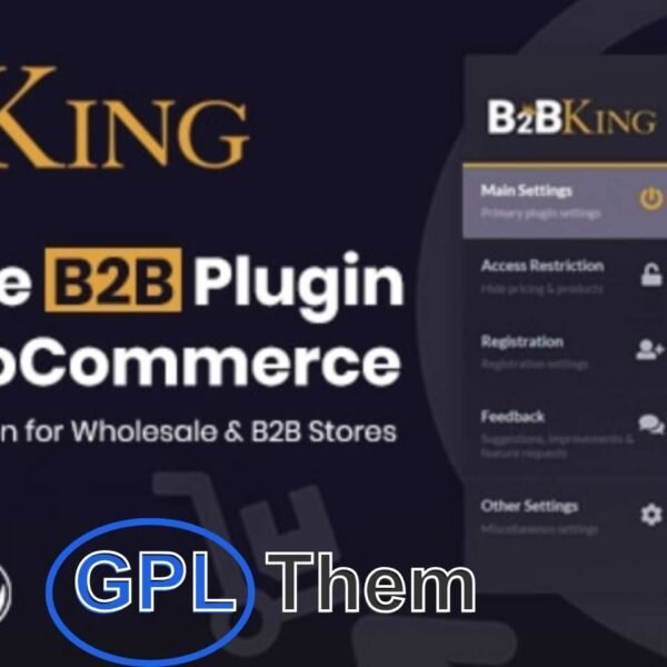 BKing – The Ultimate WooCommerce B2B & Wholesale Plugin BKing is a powerful and all-in-one WooCommerce B2B plugin designed to transform your store into a fully functional B2B or hybrid B2B+B2C platform. Whether you're catering to wholesale buyers or combining retail and business sales, BKing offers everything you need for a seamless and scalable B2B eCommerce experience.