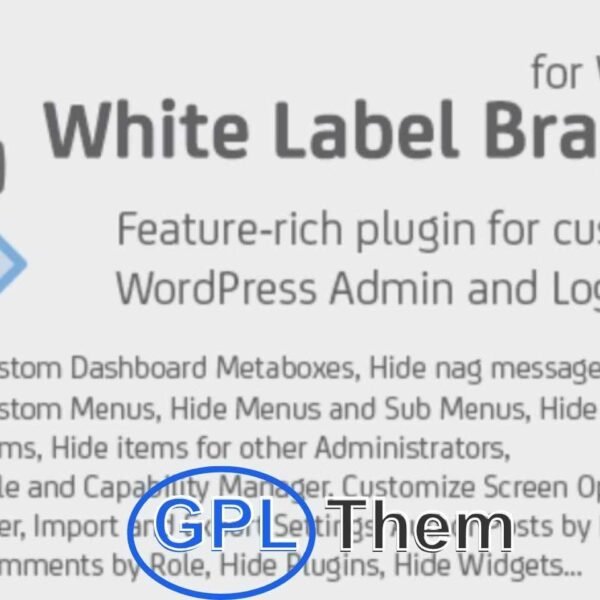 White Label Branding for WordPress – Customize Admin Panels for Clients White Label Branding for WordPress is the ultimate solution for developers and designers who build client websites using WordPress. Easily customize the WordPress admin area by changing logos, menus, colors, and dashboard widgets to reflect your or your client’s brand.