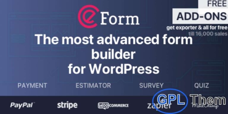 eForm – Advanced WordPress Form Builder Plugin for Quizzes, Surveys & More eForm (formerly known as FSQM Pro) is a powerful and highly customizable WordPress form builder plugin designed for creating dynamic forms including quizzes, surveys, feedback forms, cost estimators, and payment forms.