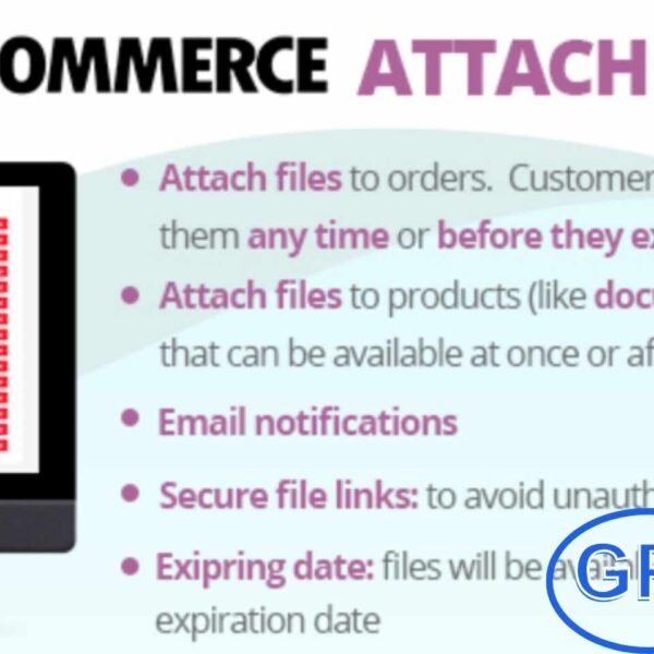 WooCommerce Attach Me – Add Files to Customer Orders Easily Attach Images, Documents, Videos & More to WooCommerce Orders WooCommerce Attach Me is a simple yet powerful extension that lets shop managers attach files—such as images, PDFs, videos, or proofs—directly to customer orders. Whether you're sharing product manuals, invoices, custom designs, or order-related files, this plugin makes communication seamless and efficient.
