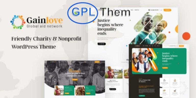 Gainlove – Responsive Nonprofit & Charity WordPress Theme Gainlove is a powerful and fully customizable WordPress theme designed specifically for nonprofit and charity organizations. Perfect for donation campaigns, fundraising events, crowdfunding platforms, volunteer programs, and NGO websites, Gainlove offers a clean, modern design with flexible features tailored for charitable causes.