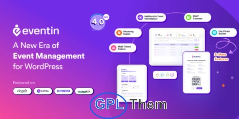 WP Eventin Pro – All-in-One Event Management Plugin for WordPress WP Eventin Pro is a powerful yet easy-to-use event management solution for WordPress. Perfect for organizing events, conferences, webinars, and ticket sales, Eventin seamlessly integrates with WooCommerce for smooth event booking and payment processing.