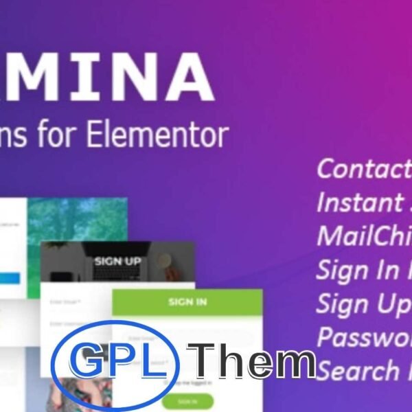 Formina – Powerful Form Addon for Elementor Formina is a feature-rich Elementor addon designed to supercharge your website with advanced and stylish form functionalities. It includes 7 essential form widgets such as: Contact Form Mailchimp Subscription Form AJAX Live Search Form User Login and Registration (with reCAPTCHA support) Password Recovery Form Native WordPress Search Form