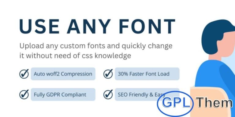 Use Any Font – Premium Custom Font Uploader for WordPress Upload and Use Any Font on Your Website Without External Dependencies Use Any Font empowers you to upload and use custom fonts on your WordPress website without relying on third-party font services or remote servers. Unlike limited font libraries, this plugin allows you to use any font you own in formats like TTF, OTF, or WOFF.