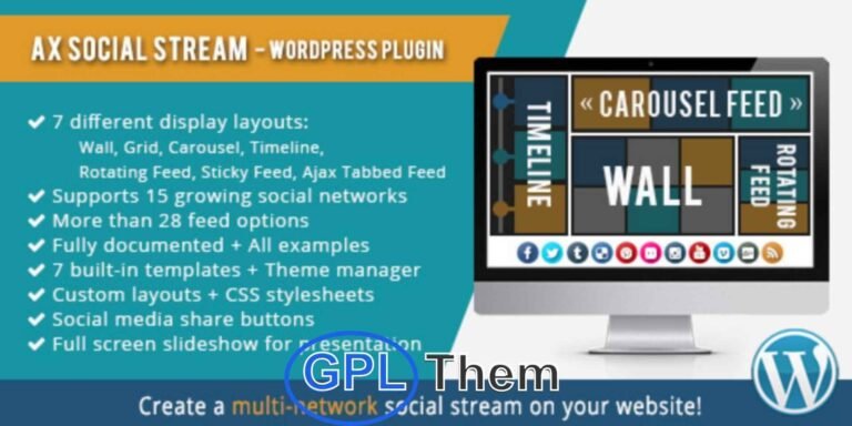 AX Social Stream – All-in-One Social Media Feed Plugin for WordPress Display Your Social Media Activity in a Unified, Stylish Stream AX Social Stream is a powerful and user-friendly WordPress social media plugin that aggregates your social networking activity into a single, dynamic social feed.