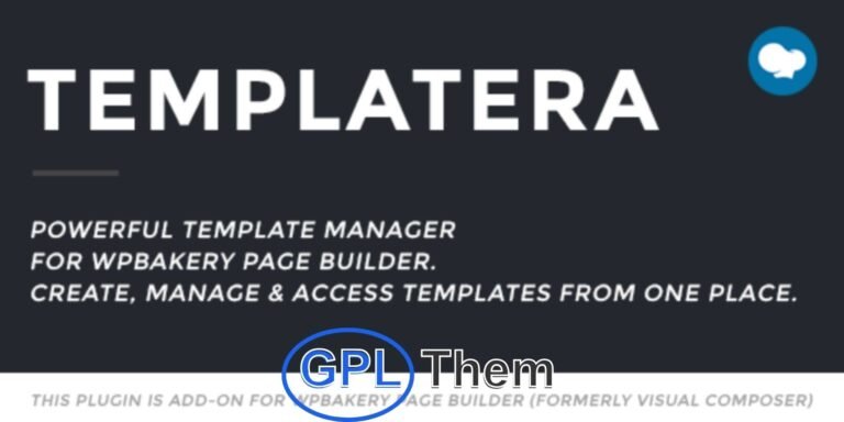 Templatera – Advanced Template Manager for WPBakery Page Builder Templatera is a powerful template management add-on for WPBakery Page Builder (formerly Visual Composer), designed to streamline your content creation workflow and elevate how you build websites.