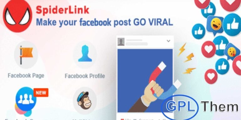 Facebook SpiderLink – Boost Engagement & Capture Real User Data Make Your Facebook Posts Go Viral with Likes, Comments & Lead Collection Facebook SpiderLink is a powerful WordPress plugin designed to help your Facebook posts go viral by capturing user interactions such as likes and comments—while also collecting real email addresses and authentic user names.