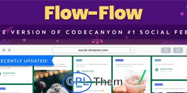 Flow-Flow – Social Media Feed Plugin for WordPress Flow-Flow Social Stream is a premium WordPress plugin that lets you showcase beautiful, responsive social media galleries on your website. Seamlessly integrate content from Facebook, Instagram, Twitter, WordPress, and even RSS feeds into a dynamic grid layout — all without writing a single line of code.