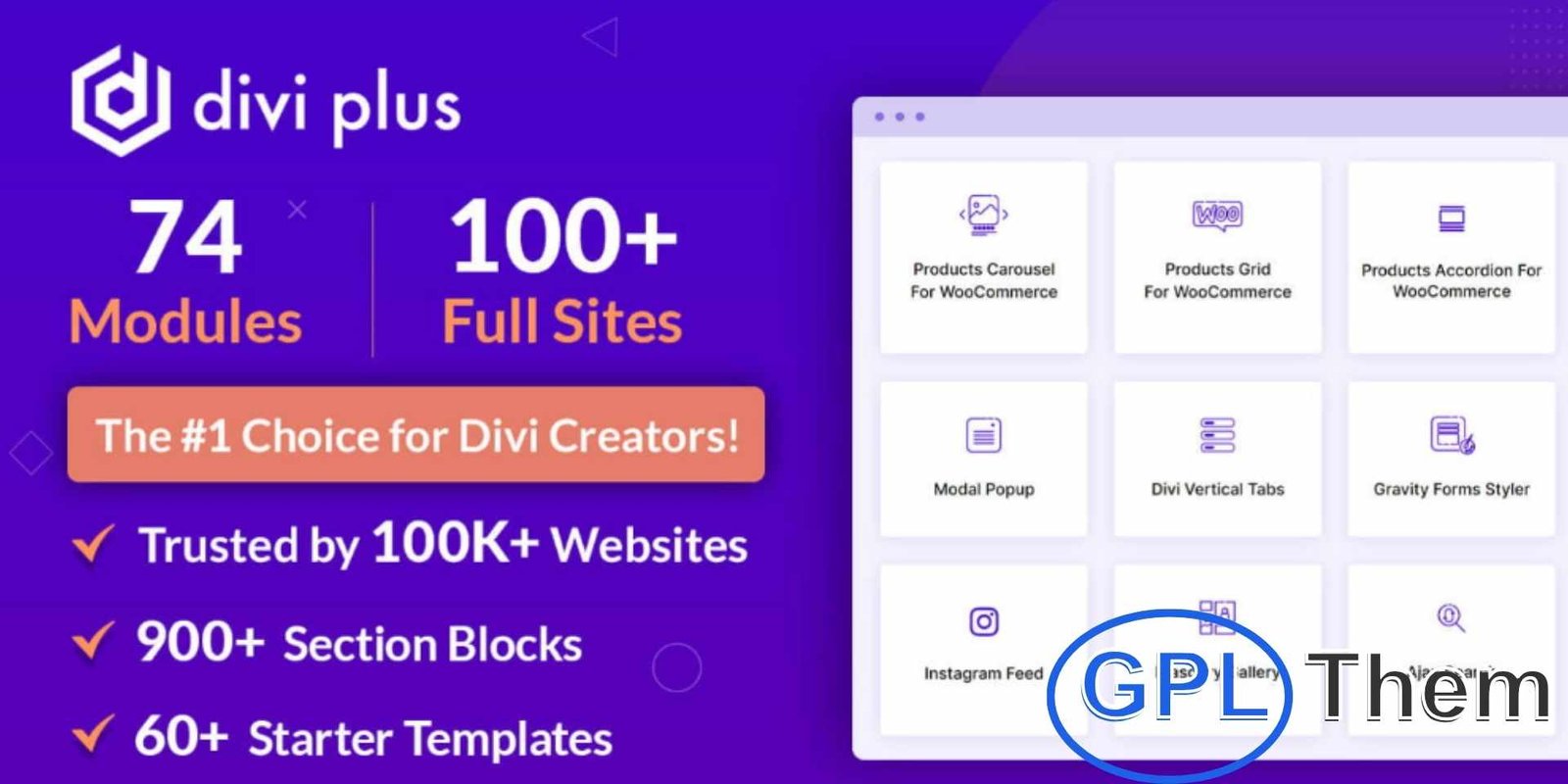 Divi Plus – WordPress Plugin Divi Plus – Ultimate Module Pack for Divi Builder Divi Plus is a powerful all-in-one plugin that extends the capabilities of the Divi Builder with a rich collection of 50+ unique modules, 30+ starter templates, 200+ prebuilt sections, and 4 premium extensions. Fully compatible with Divi 4.0 and above, this plugin empowers web designers to build faster, more visually engaging, and highly responsive websites without writing a single line of code.