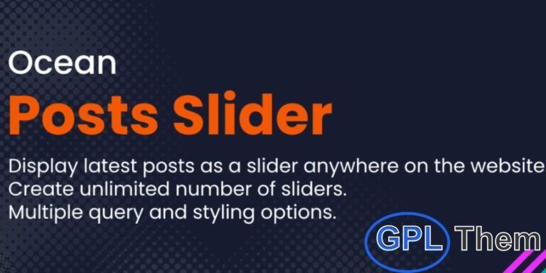 OceanWP – Ocean Posts Slider Addon for WordPress Enhance your WordPress site with the Ocean Posts Slider—a powerful extension for the OceanWP theme that allows you to showcase your latest blog posts in a visually appealing slider format. Perfect for blogs, news websites, and content-heavy sites, this addon helps increase user engagement and keep visitors on your site longer.