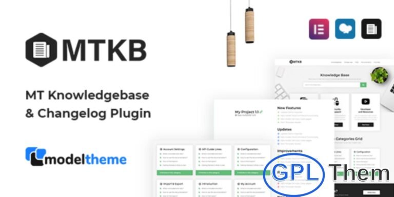 MT Knowledgebase & Changelog – WordPress Plugin The MT Knowledgebase & Changelog Plugin by ModelTheme is a powerful and user-friendly solution for creating professional knowledge bases, changelogs, and documentation on any WordPress site.