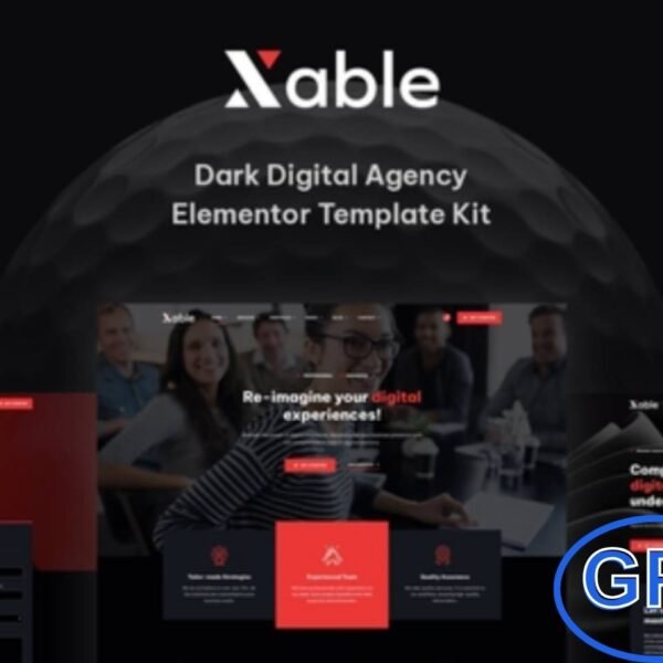 Xable – Dark Digital Agency Elementor Pro Template Kit Bold & Modern Elementor Template Kit for Digital Agencies and Creatives Xable is a sleek, dark-themed Elementor Pro template kit designed for digital agencies, creative professionals, and tech startups looking to make a lasting impression.