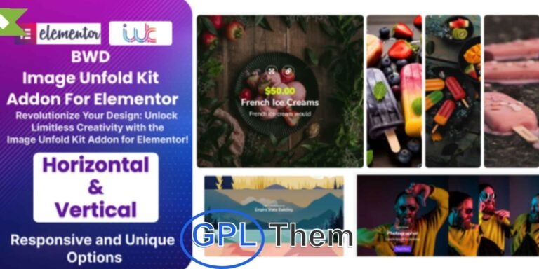 BWD Image Unfold Kit for Elementor – Add Stunning Unfold Effects to Your Images Bring your images to life with the BWD Image Unfold Kit Addon for Elementor. This creative addon lets you add smooth unfolding animations to images, enhancing visual appeal and user interaction—without writing a single line of code. Perfectly optimized for all devices, it offers a responsive design and fast performance.