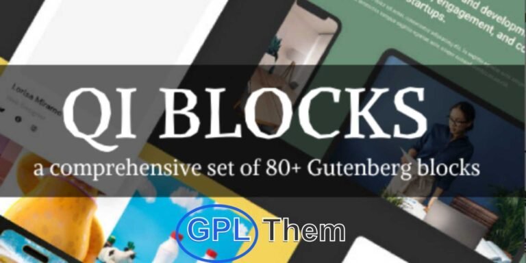 Qi Blocks Premium – Advanced Gutenberg Blocks for WordPress Qi Blocks Premium brings you a powerful collection of 80+ professionally designed Gutenberg blocks, offering complete flexibility to build any type of website element with ease. Whether you're creating headers, sliders, pricing tables, or contact forms, Qi Blocks delivers clean design and advanced customization options to match your brand perfectly.