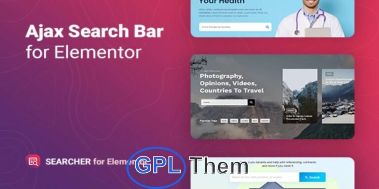 Searcher – AJAX Search Plugin for Elementor Searcher is a powerful yet lightweight AJAX search plugin built for Elementor. Designed to enhance your website’s user experience, it enables lightning-fast, real-time search results as users type. With flexible filtering, visitors can search across your entire WordPress site or target specific content types—pages, posts, WooCommerce products, and custom post types.