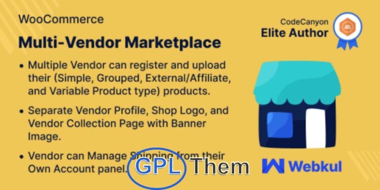 WordPress WooCommerce Multi Vendor Marketplace Plugin Turn your WooCommerce store into a thriving multi-vendor marketplace with the WordPress WooCommerce Multi Vendor Marketplace Plugin. This robust solution allows you to invite multiple sellers to list, manage, and sell their products directly from your website—while you earn commissions on every sale.