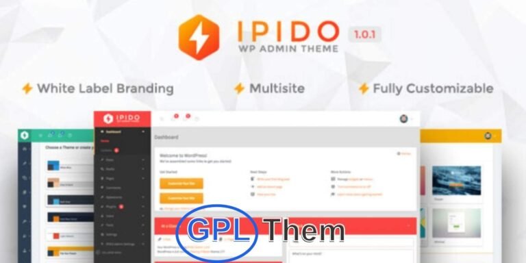 IPIDO – White Label WordPress Admin Theme Give Your WordPress Dashboard a Professional, Branded Makeover Tired of the default WordPress admin interface? IPIDO – White Label WordPress Admin Theme is the perfect solution to customize and rebrand your WordPress dashboard with a sleek, modern design. Ideal for developers, agencies, and freelancers, this plugin helps you deliver a more polished and branded experience for clients and users.