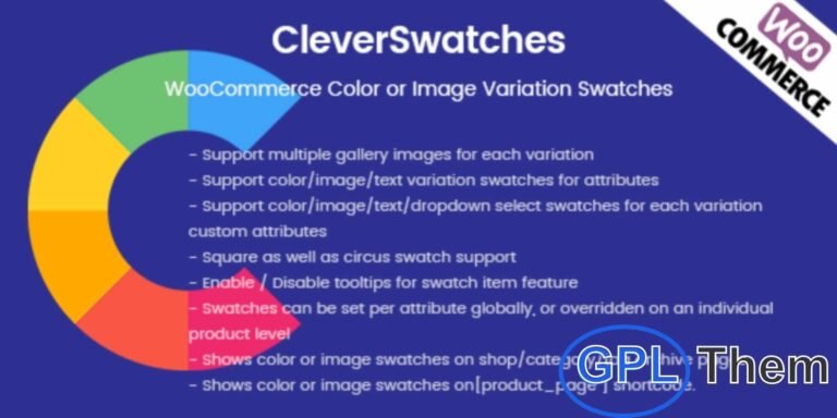 CleverSwatches – WooCommerce Color & Image Variation Swatches Plugin Transform your standard WooCommerce variable dropdowns into visually appealing color and image swatches with CleverSwatches. This powerful plugin enhances your product variations by allowing you to display color options or images in customizable shapes—round or square—in multiple sizes to suit your store’s design.